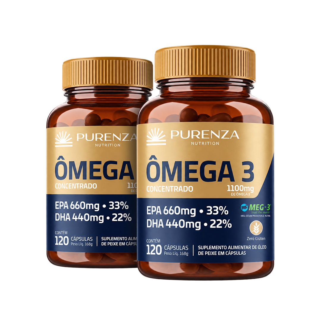 Combo Ômega 3 Purenza 120 Cápsulas - 2 Unidades