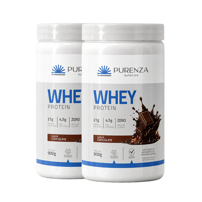 PURENZA - WHEY (100%) 900G CHOCOLATE - 2Un