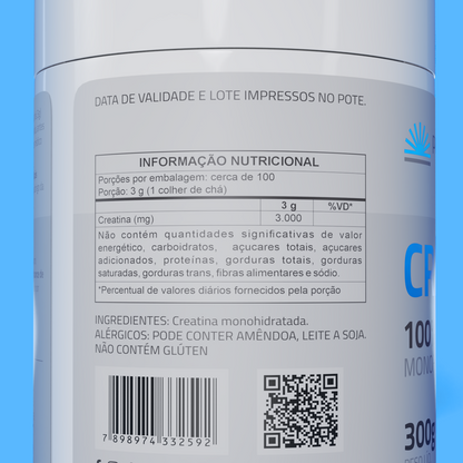 Creatina Monohidratada 100% pura 300g - Purenza